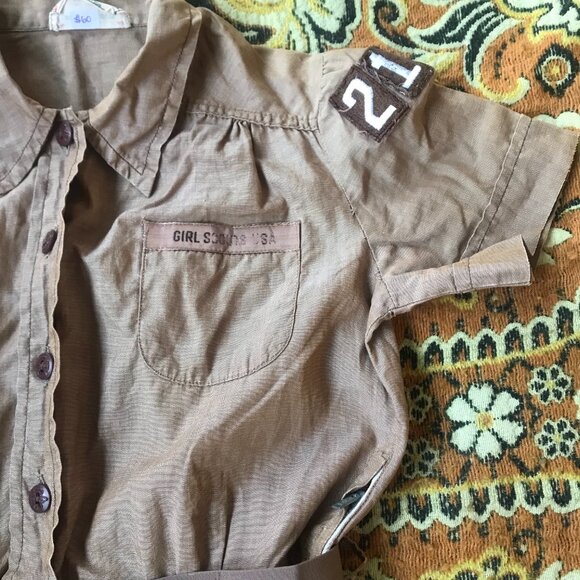 Vintage 1950s Brownies Uniform Dress NY,NY Troop 211 - Picture 5 of 7